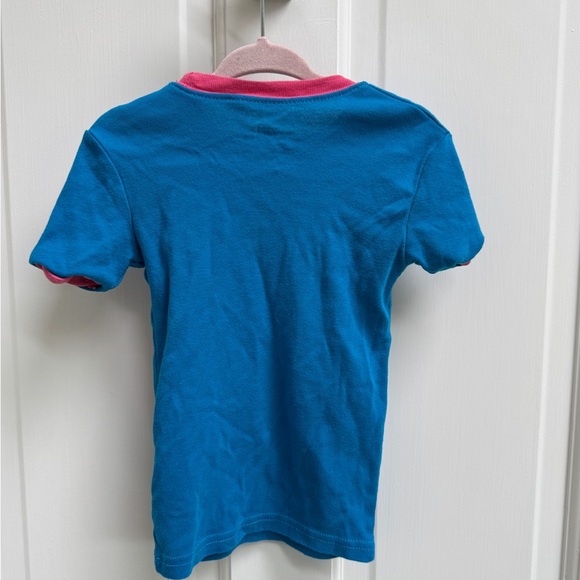 Joyond 3T Girls Blue and Pink Tropical Pineapple Short Sleeve Pajama Top - Picture 5 of 5